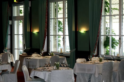 Table Setting at a interior of a restaurant