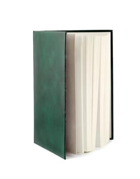 Green book isolated on white background