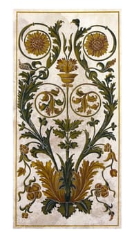hand coloured tile colored natural marble panel