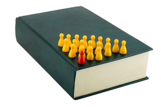 green book isolated on the white background