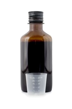 bottle brown front view isolated on white background