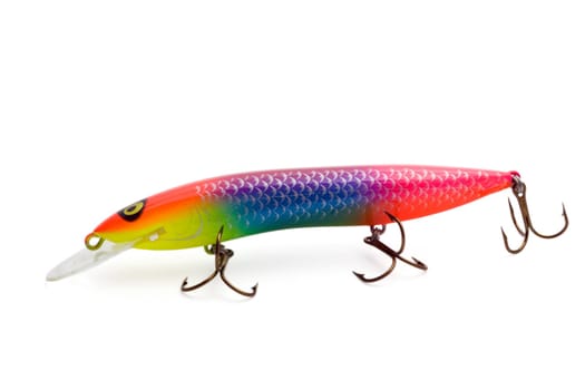 fishing lure colour isolated on white background