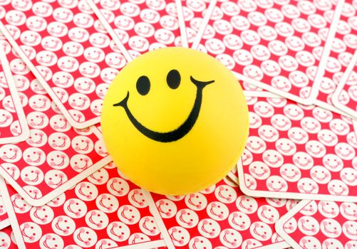 smile in smiling cards close-up background