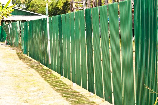 Old corrugated iron fence for background