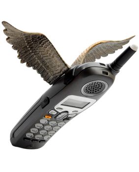 phone black isolated on white background
