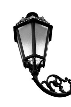 old torch isolated on white background.