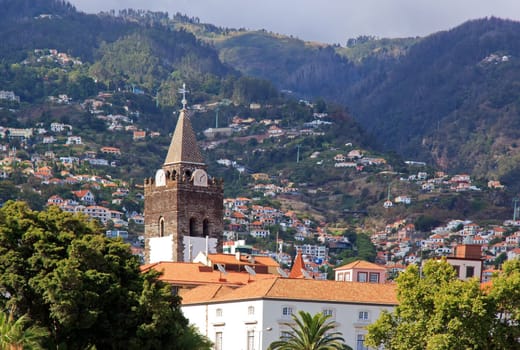 Cathedral of Funchal seen from above  Madeira