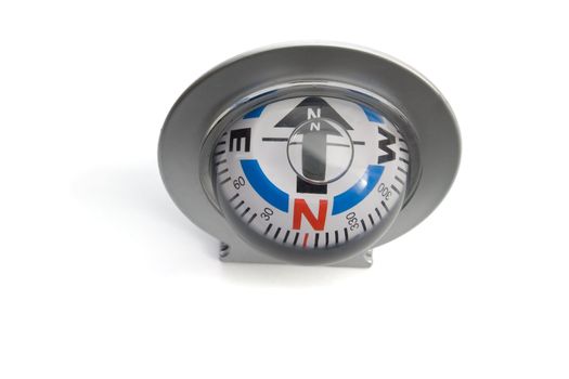 Close up of a Marine Compass isolated on white background
