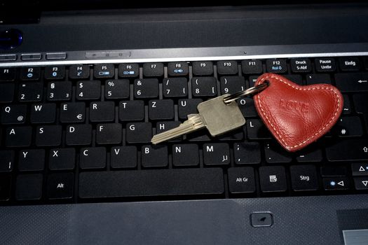 Keyboard laptop - key Heart symbol love