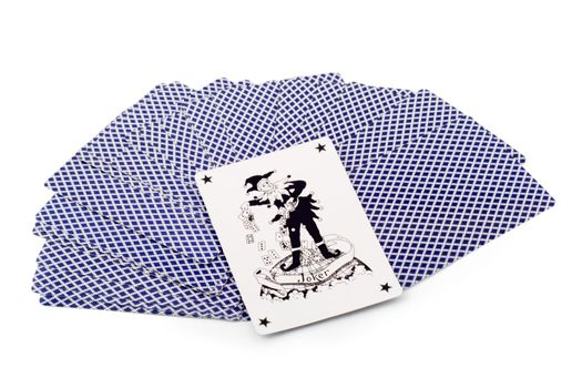Joker in playing cards , isolated on a white background