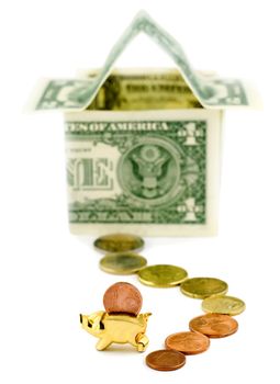 house money concepts isolated on white background