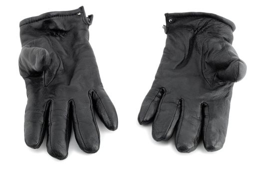 gloves leather , isolated on white background