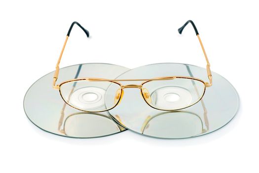 glasses in cd disk