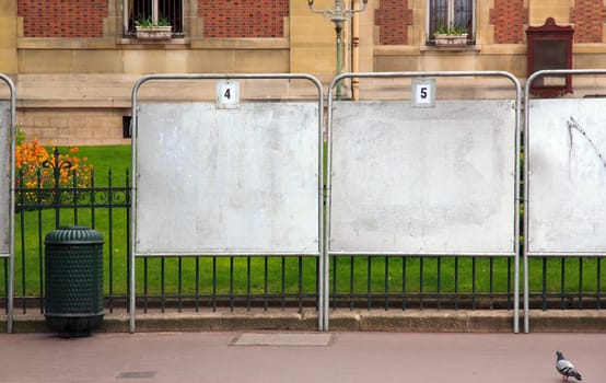 election signs in town  near Paris France Europe