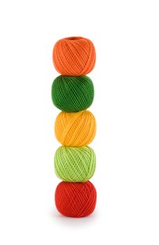embroidery threads ,isolated on white background.