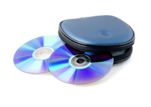 disk computer close-up isolated on white background