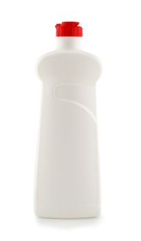 bottle white plastic isolated on white background