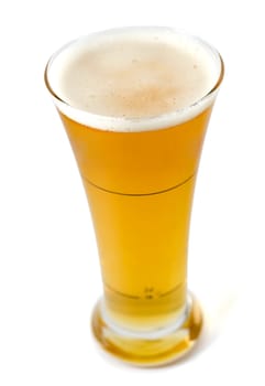 beer pints close-up isolated on white background