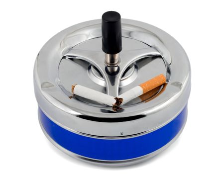 ashtray cigarette isolated on white background.no smoking.