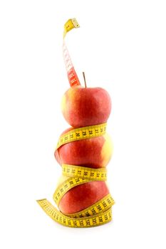 apple diet loss weight concepts isolated on white background