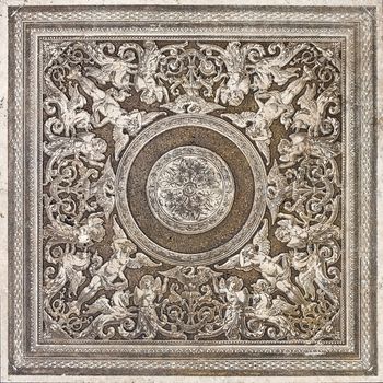 marble tile religion antique scene decor element