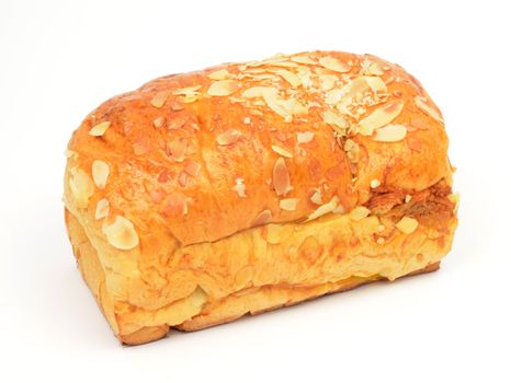 a bread on white background