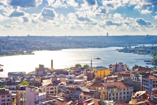 View from Galata tower to Golden Horn, Istanbul, Turkey