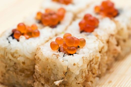 Traditional Japanese food Sushi, close-up