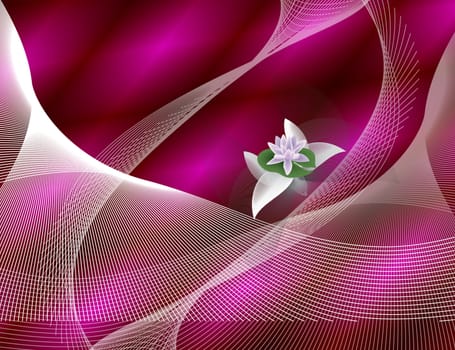 Artistic flower on abstract background