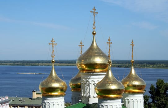 Domes of St John the Baptist Church in Nizhny Novgorod