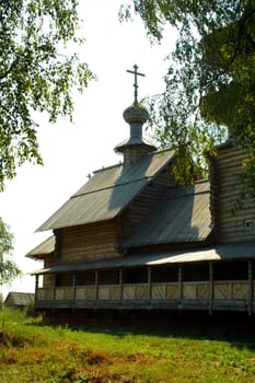 Wooden rural Russian Orthodox Church, not far from Sergiev Posad.