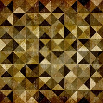 Abstract geometric vintage brown seamless pattern background.