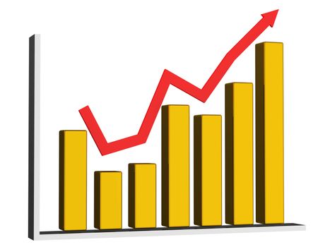 The red arrow shows growth of incomes