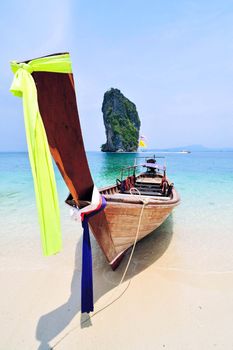 Fishing boat moored at Kribi in Thailand