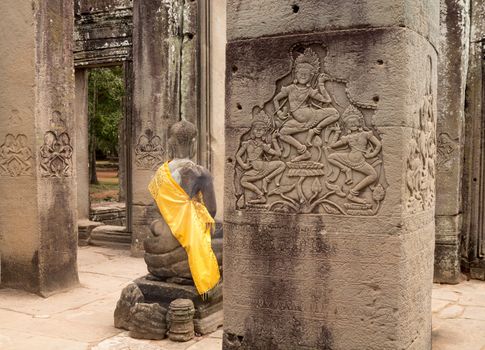 Bayon Temple in Angkor Thom near Siem Reap in Cambodia
