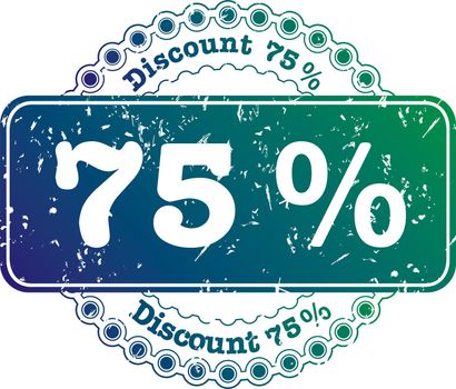 vector illustration stamp discount seventy five percent