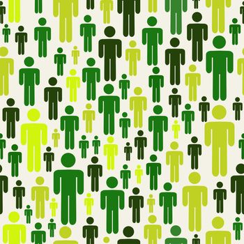 Green social media business people connection pattern over white background. Vector available Vector file layered for easy manipulation and custom coloring.