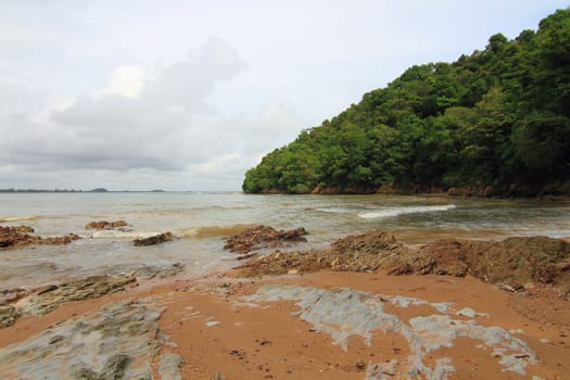 Stones on the tropical beach