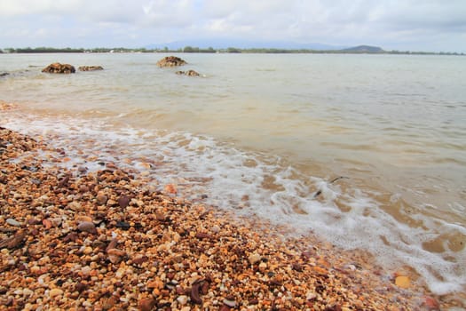 Stones on the tropical beach