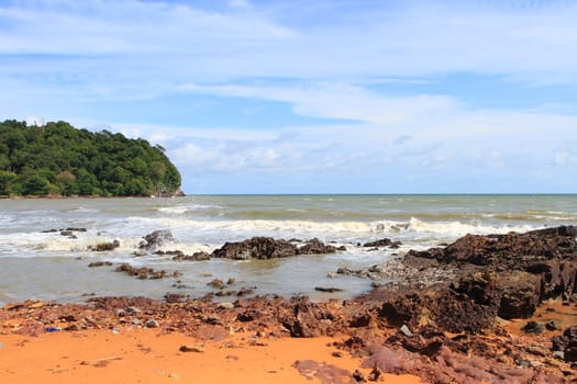 Stones on the tropical beach