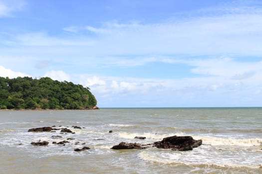 Stones on the tropical beach