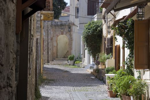 typican greece street in rhodos