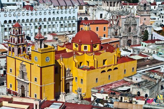 Architecture of colonial Guanajuato Mexico