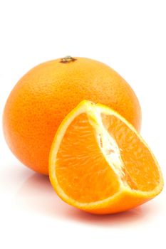 Bright orange color on a white background.