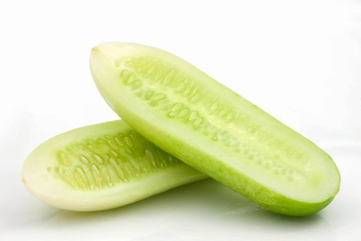Place the cucumber on a white background.