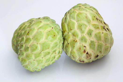 Sugar apple on a white background.