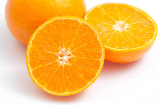 Bright orange color on a white background.