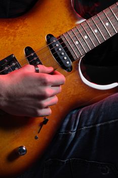 guitar player close up
