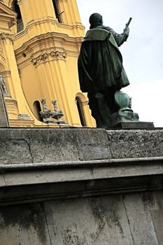 An image of the famous Feldherrnhalle in Munich Bavaria Germany