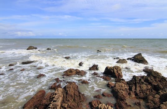 Stones on the tropical beach